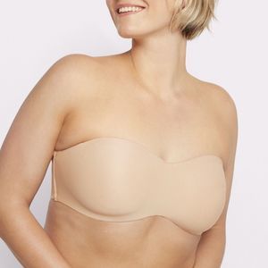 NWT Lilyette Beige Tailored Strapless Minimizer Bra w/ Convertible Straps 36DD